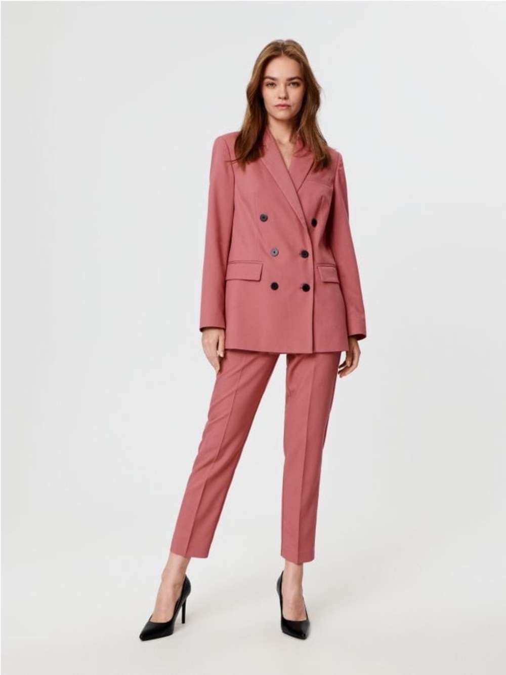 NWT Ann Taylor Factory Rose Double Breasted Tailored Blazer Sz 8